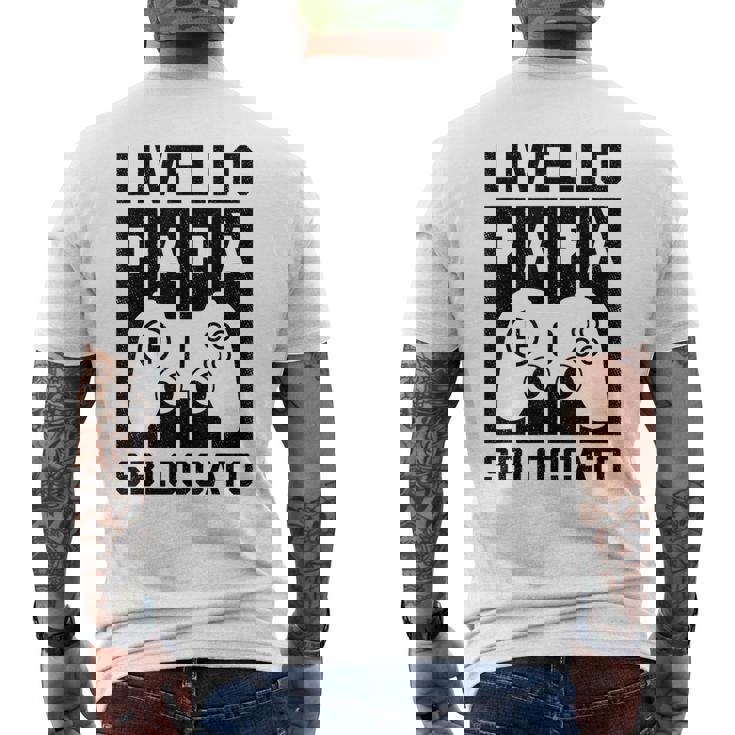 Gaming Livello Papablocatto Regalo Gamer Esta Del Papà T-shirt da uomo con stampa posteriore