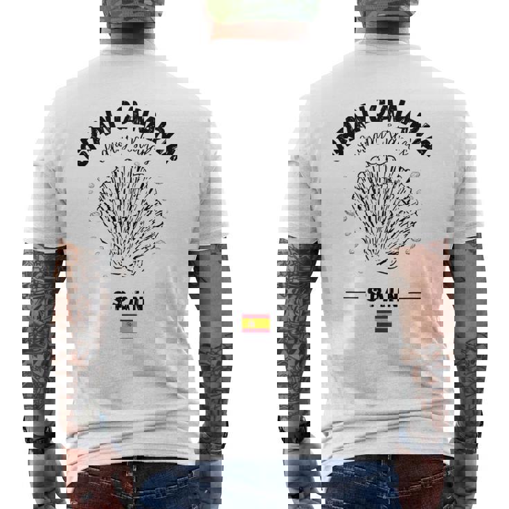 Gran Canariahell Bandera España Almeja España Islas Canarias Camiseta Hombre Estampado Espalda