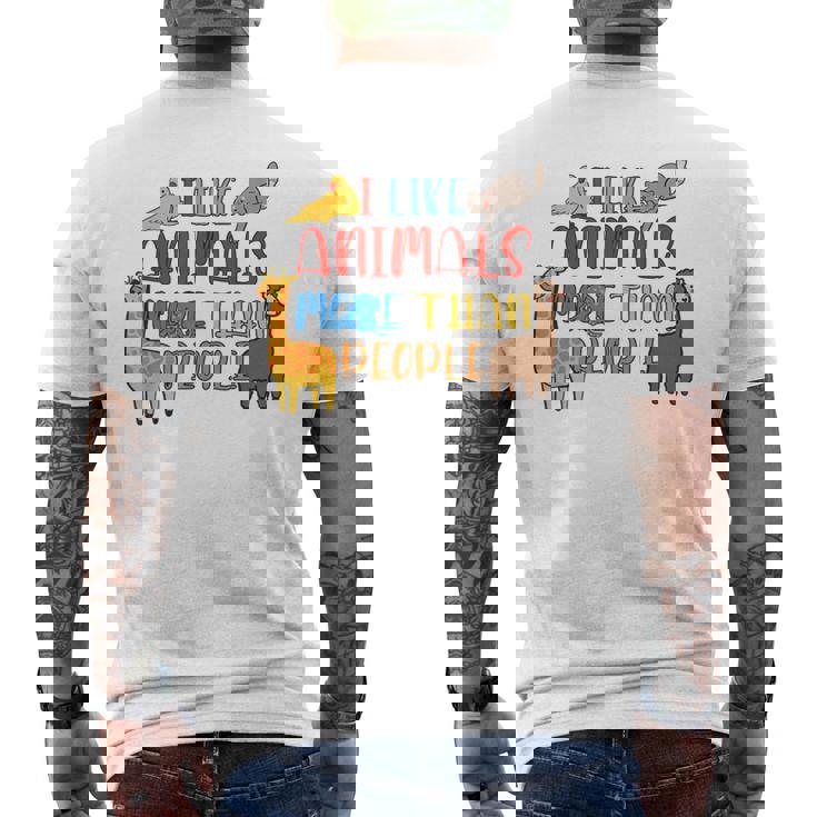 Me Gustan Los Animales Más Que Las Personas Que Amo A Los Amantes Del Bienestar Animal Camiseta Hombre Estampado Espalda