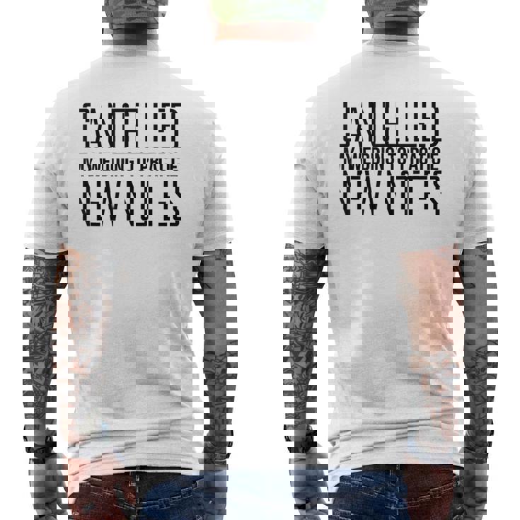 Humorous Cancelling Wedding For Music Quote Men's Back Print T-Shirt