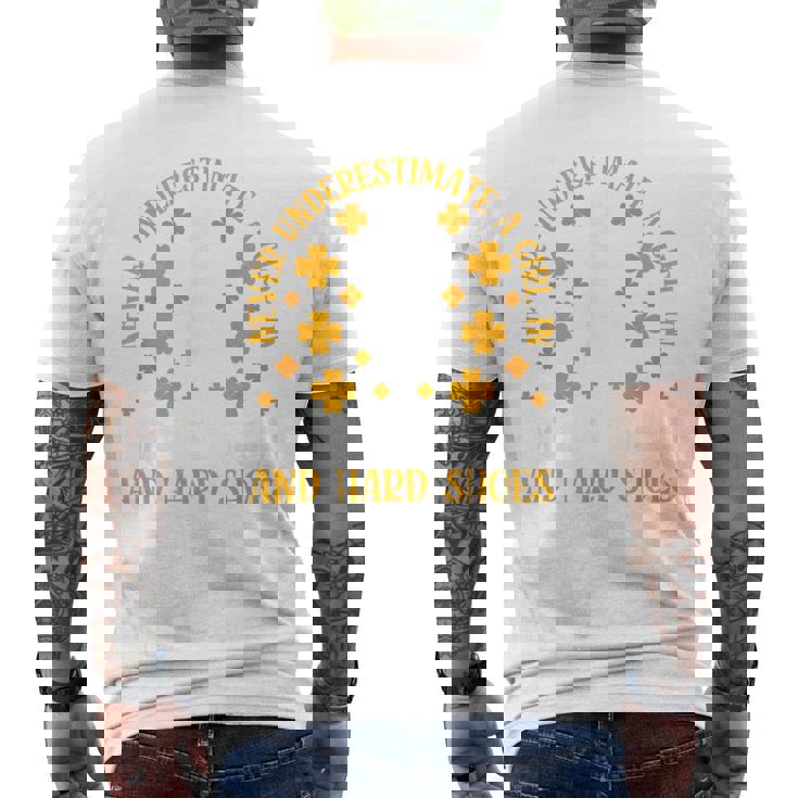 Irish Dancing Poodle Socks And Hard Shoes Irish Tap Dance Men's Back Print T-Shirt