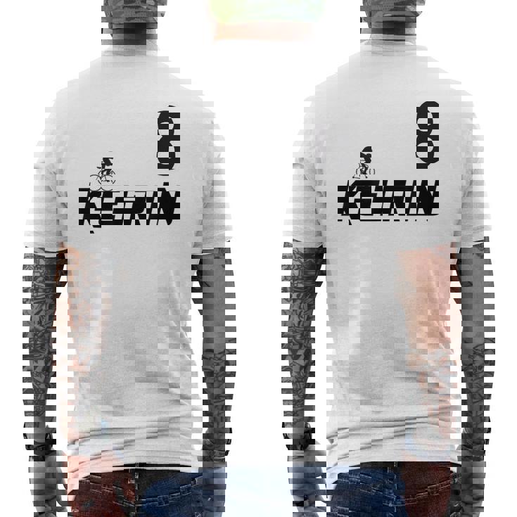 Keirin Pink Number 8 ピンクジャージ ナンバー8 レーシングリング メンズTシャツ バックプリント