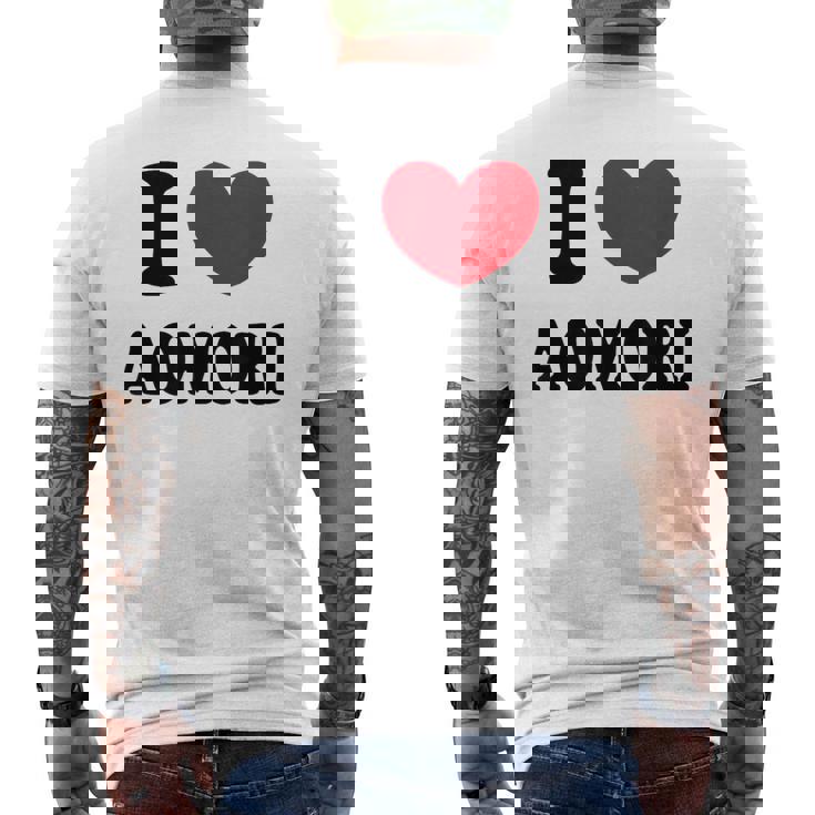 I Love Aomori 青森が大好き メンズTシャツ バックプリント