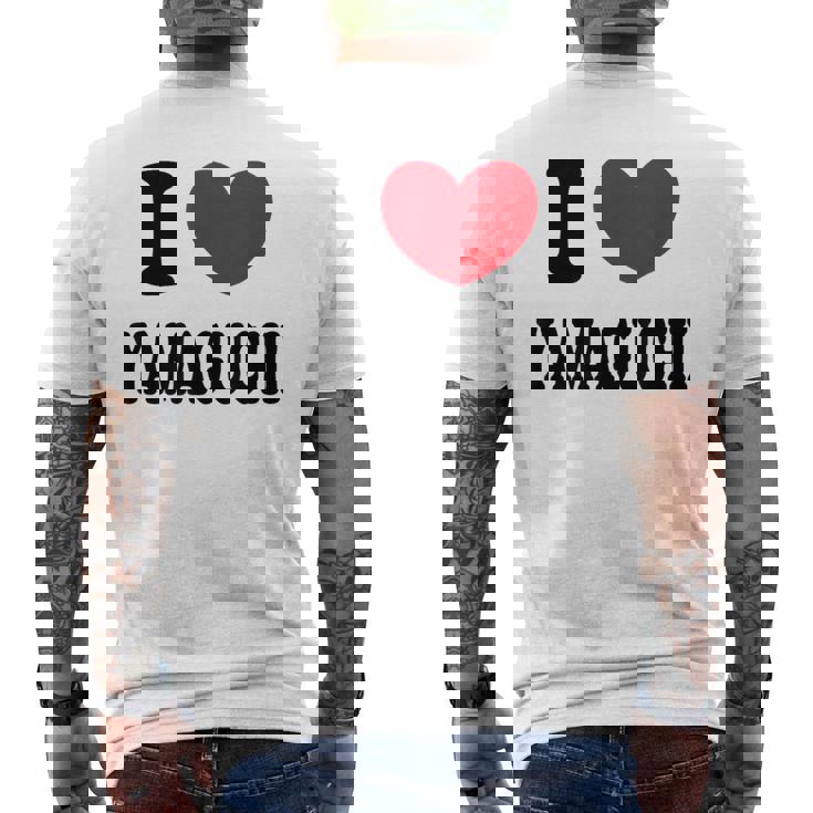 I Love Yamaguchi 山口大好き メンズTシャツ バックプリント