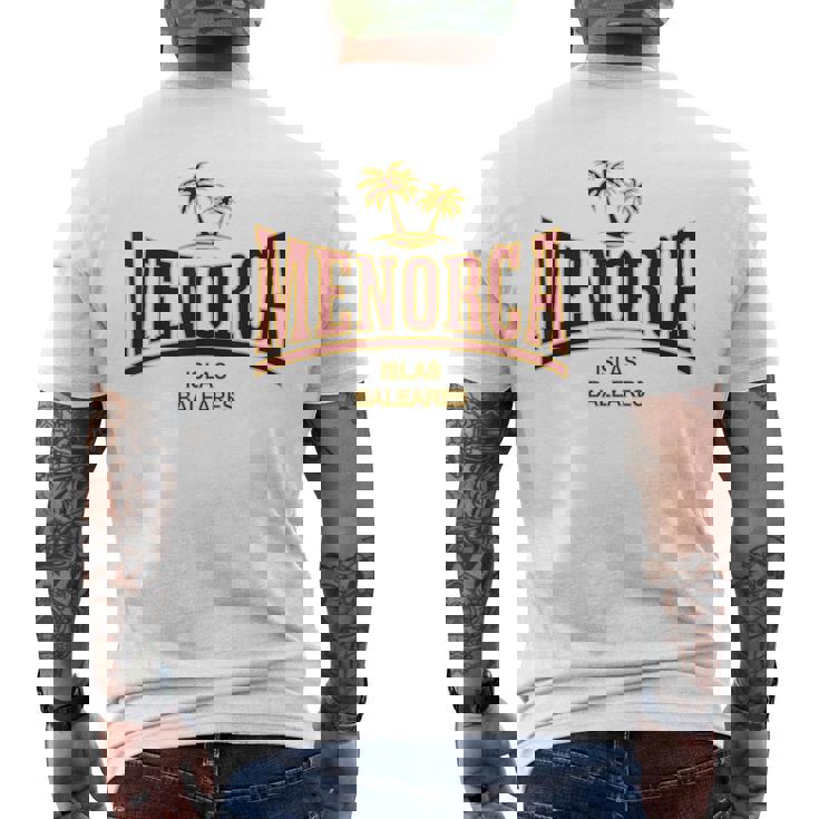 Minorca Isole Baleari T-shirt da uomo con stampa posteriore