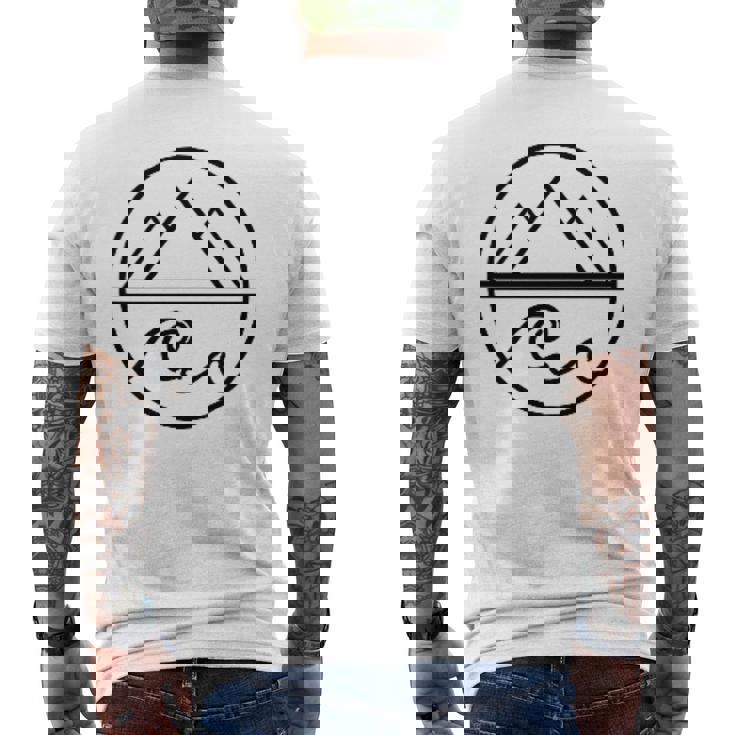 Mountains Waves Nature Outdoor Surf Hiking Hiker Surfer Men's Back Print T-Shirt