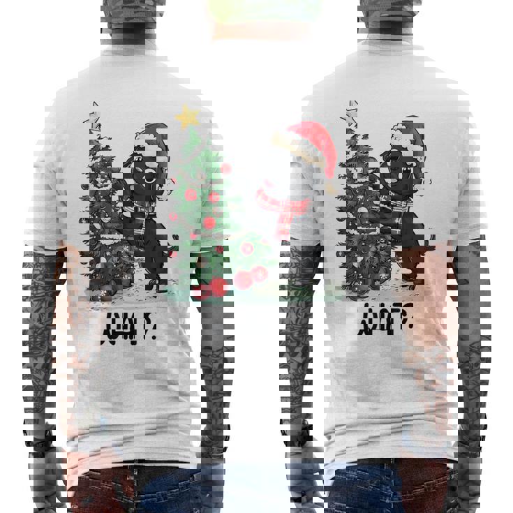 Navidad Lindo Perro Camiseta Hombre Estampado Espalda