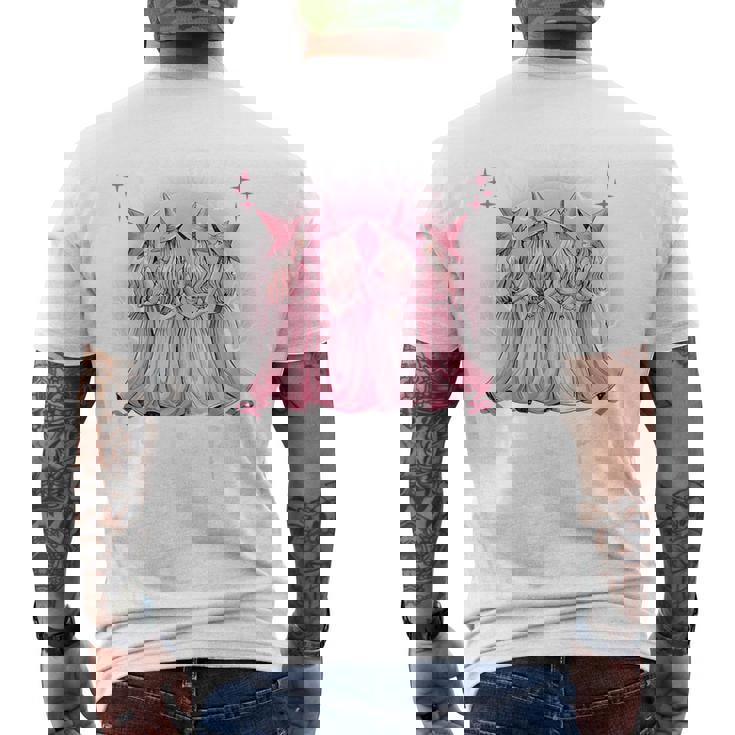 In October We Wear Pink Witch Breast Cancer Awareness Pink Men's T-shirt Back Print