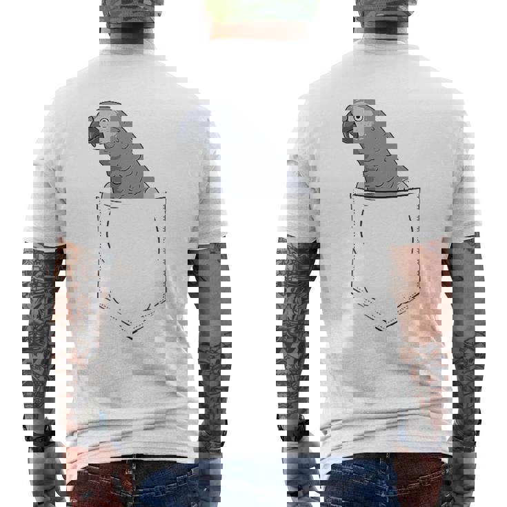 Oiseau Gris Du Gabon Dans Leac T-shirt imprimé au dos