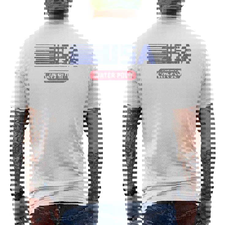 Retro USA 2020 Team American Water Polo Vintage Men's Back Print T-Shirt