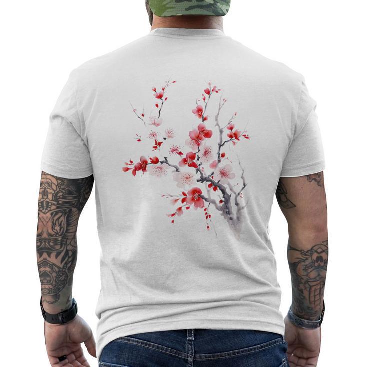 Roseakura Arbre Jolie Fleur Fleur De Cerisier Japonais T-shirt imprimé au dos