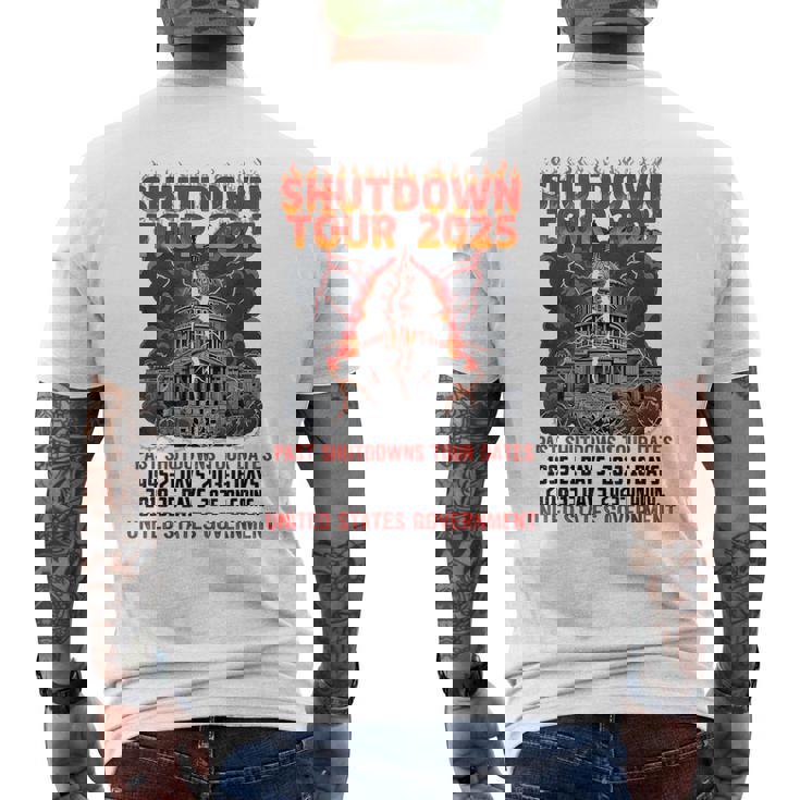 Shutdown Tour 2025 Us Government Shutdown Men's T-shirt Back Print