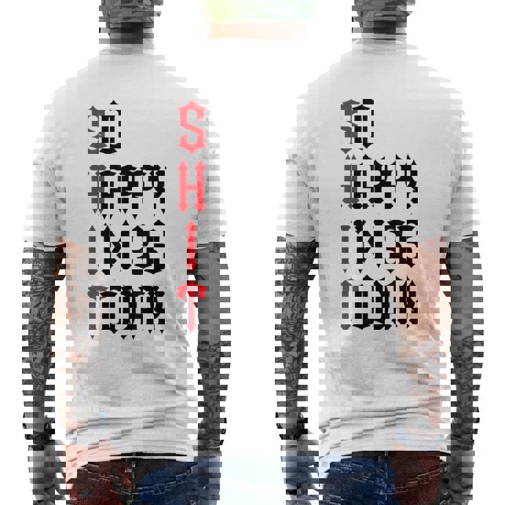 So Happy I'm 36 Today 36Th Birthday ジョーク 36歳の誕生日 メンズTシャツ バックプリント