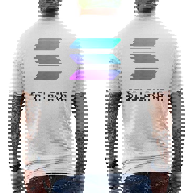 Solコインcryptocurrency 30ソラナ・テクノロジーolana メンズTシャツ バックプリント