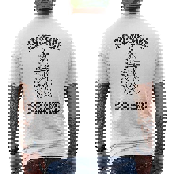 Twotroke Is All I Needs 面白いオートバイ愛好家ダートバイク メンズTシャツ バックプリント