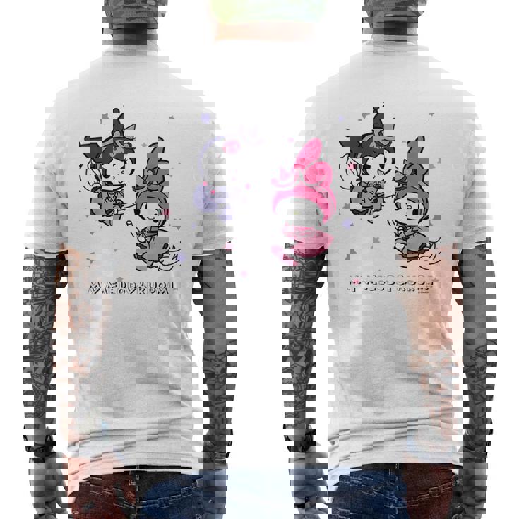 【ハロウィン特集】Usデザイン マイメロディ&クロミ 夜空 メンズTシャツ バックプリント