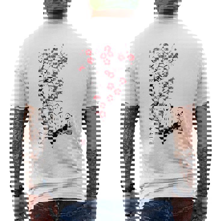 こだま 日本の幽霊 日本 童話 メンズTシャツ バックプリント