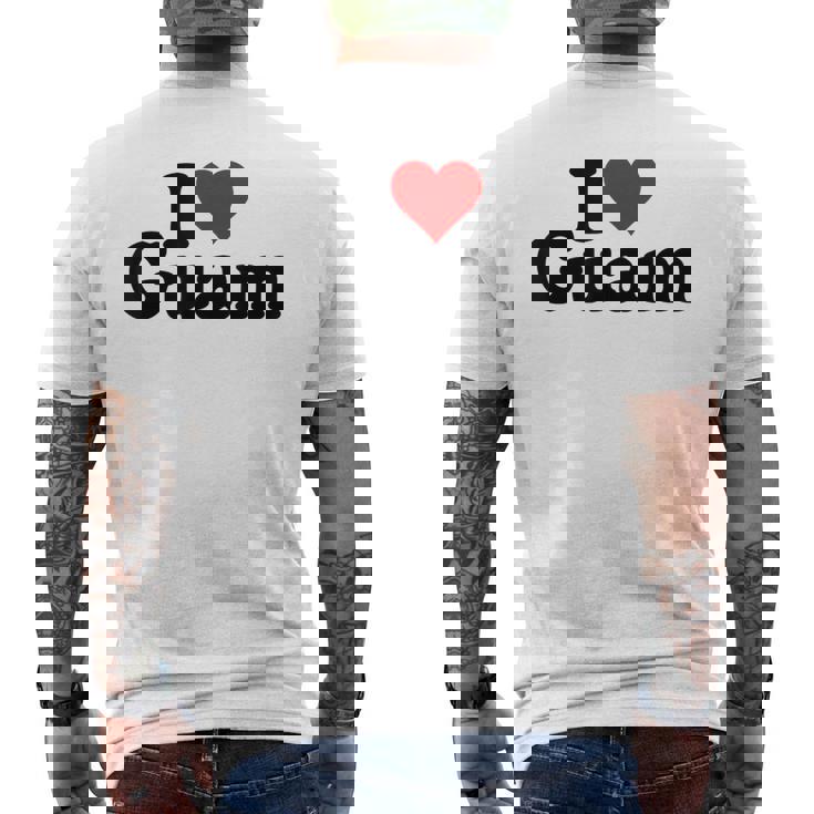 アイラブハートグアムグアマニアンプライド メンズTシャツ バックプリント