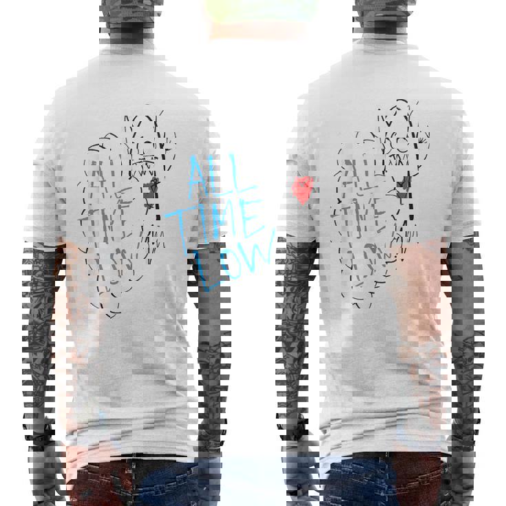 オールタイムローモンスターハート メンズTシャツ バックプリント