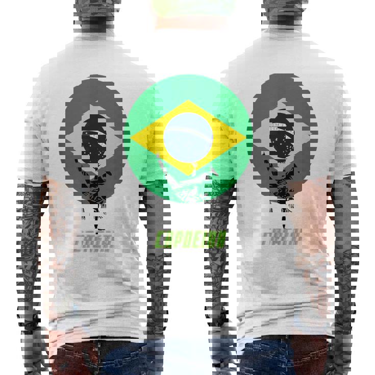 カポエイラ ブラジル国旗 メンズTシャツ バックプリント