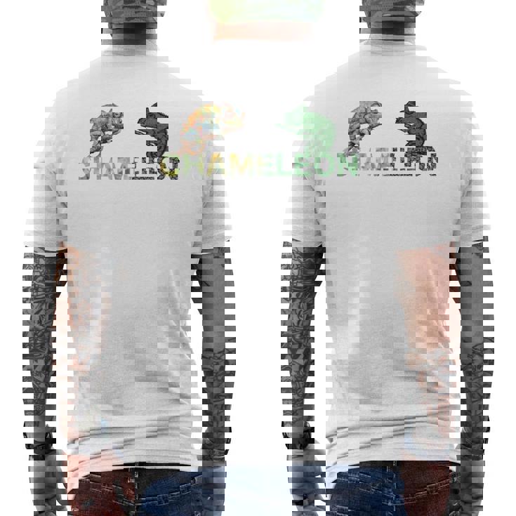 カラフル カメレオン 長袖tシャツ メンズTシャツ バックプリント