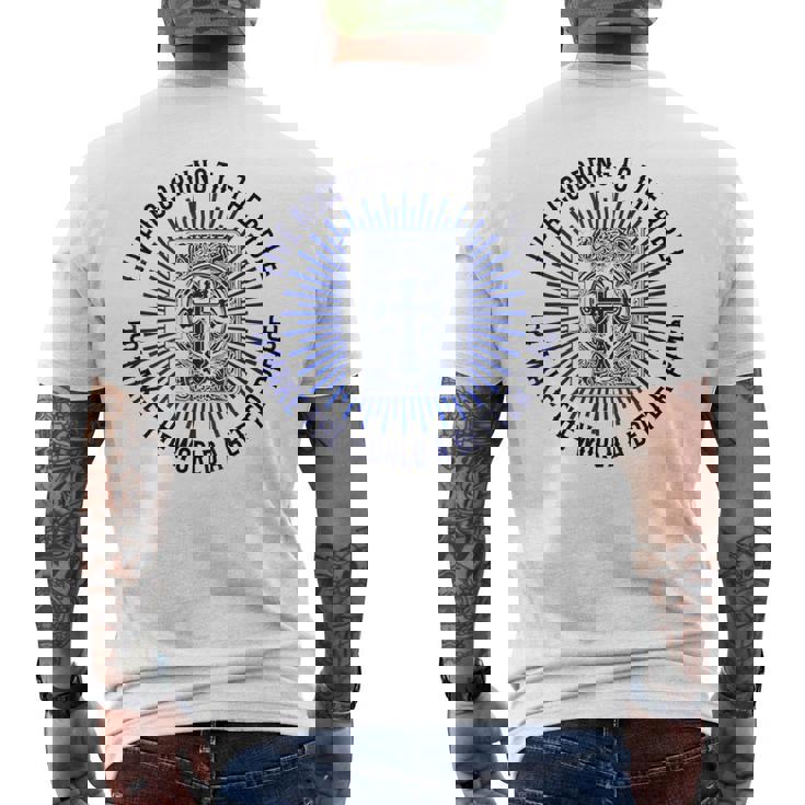 キリスト教信仰 聖書の学び キリスト教 イエス メンズTシャツ バックプリント