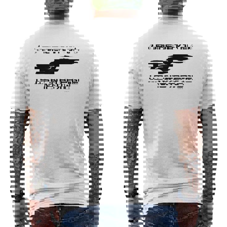 スタートレック 次世代uSSエンタープライズプロファイル メンズTシャツ バックプリント