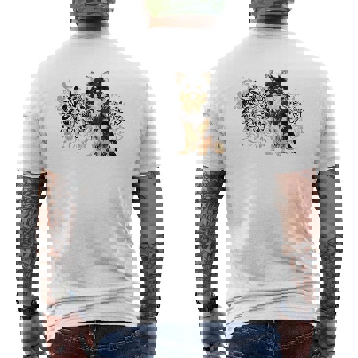 チワワママや犬好きのためのかわいいチワワワ メンズTシャツ バックプリント