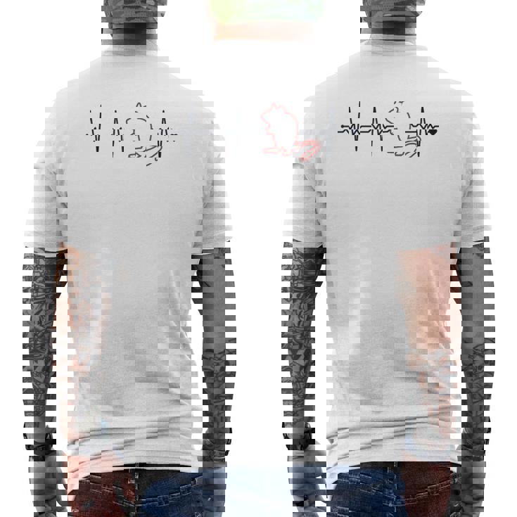 デグー 鼓動 ねずみ げっ歯類 低木 ねずみ 普通 デグ メンズTシャツ バックプリント