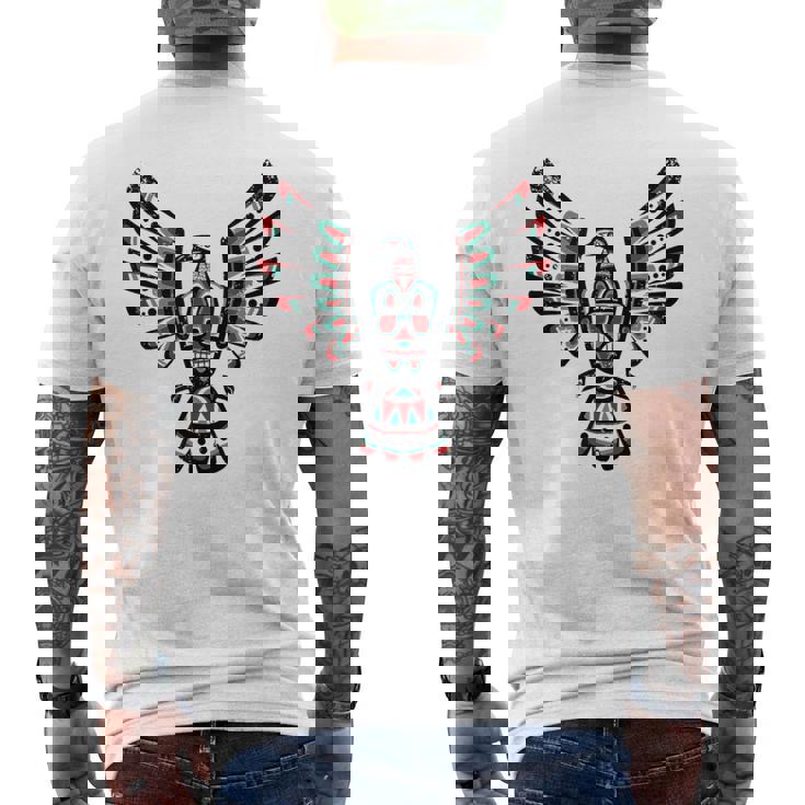 ネイティブアメリカン ファルコン 占星術 星座 インディアン メンズTシャツ バックプリント