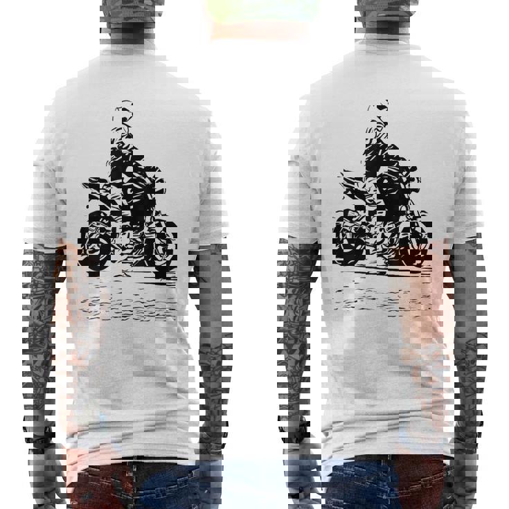 バイク オリジナル作品 タトゥーバイカーv650-Twin Cafe メンズTシャツ バックプリント