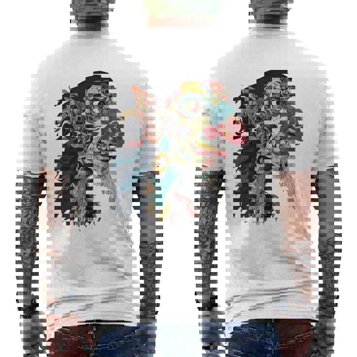 ババヤガ 神話 グラフィック ファンタジー イラスト ババヤガ メンズTシャツ バックプリント