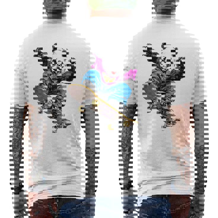 パンダベア スケートボード スケーター パンダベ メンズTシャツ バックプリント