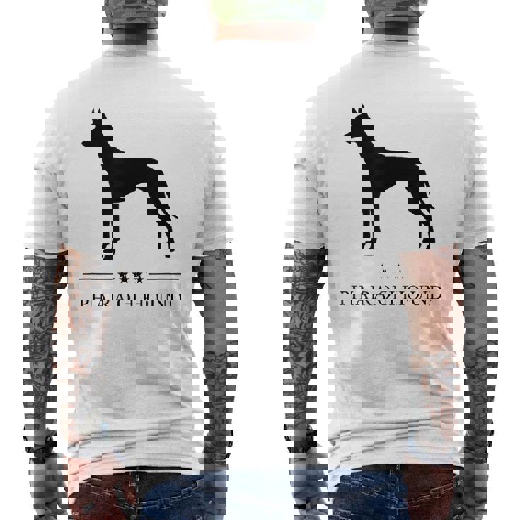 ファラオハウンド ブラック シルエット メンズTシャツ バックプリント