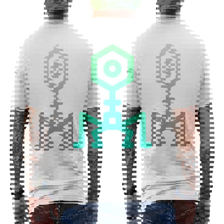 ファージバクテリオファージ療法 微生物学 メンズTシャツ バックプリント