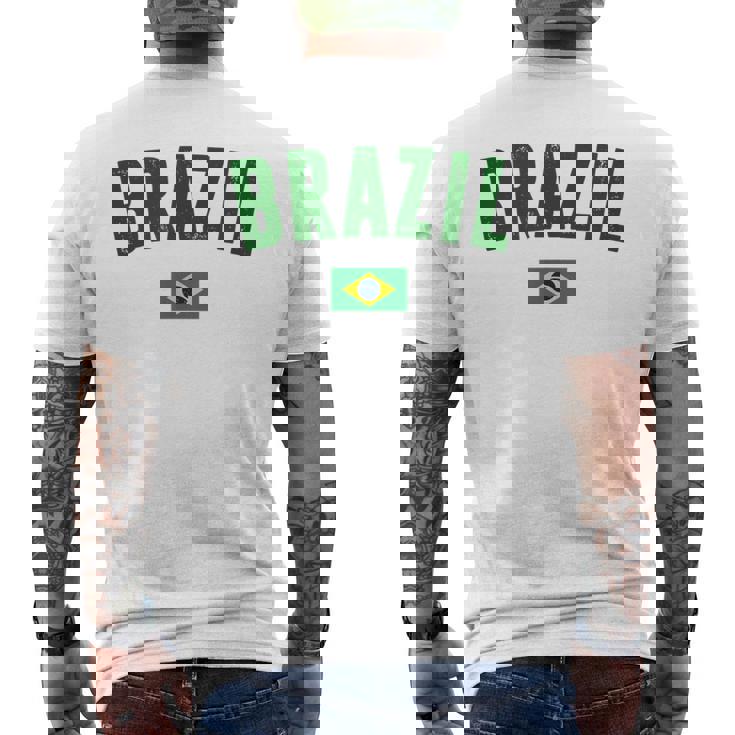 ブラジルシャツ メンズ レディース キッズ ブラジル サッカーファン メンズTシャツ バックプリント