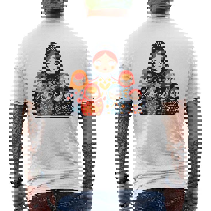 マトリョーシカ ロシア人形 入れ子人形 マトリョーシカ 長袖tシャツ メンズTシャツ バックプリント