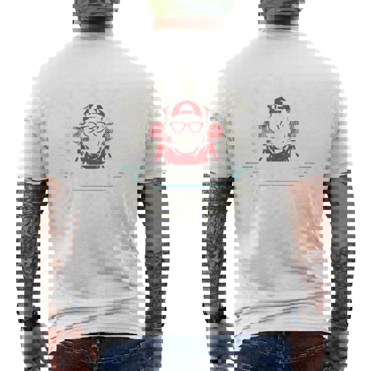 レスリングが大好きな少年 メンズTシャツ バックプリント