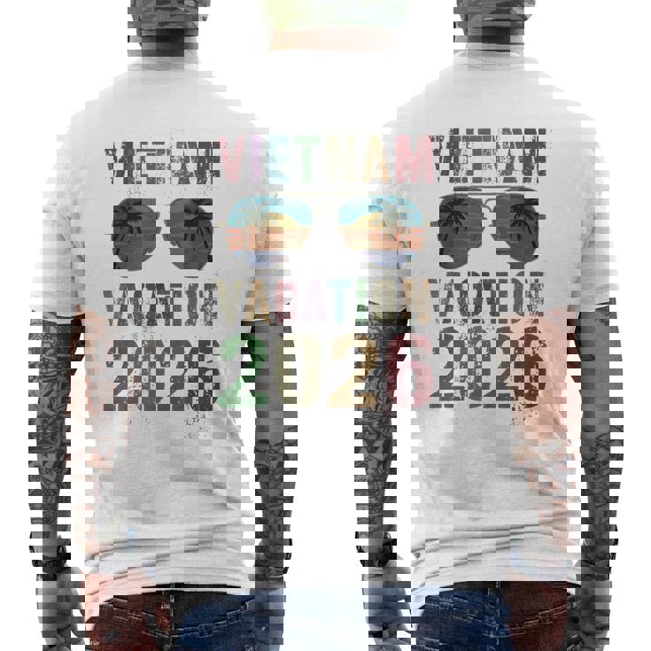 レトロ ベトナム バケーション 2026 旅行 ビーチ 旅行 マッチング メンズTシャツ バックプリント