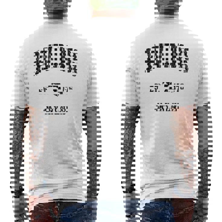 ローリングス メリーランド Md ヴィンテージ アスレチック ブラック スポーツデザイン 長袖tシャツ メンズTシャツ バックプリント