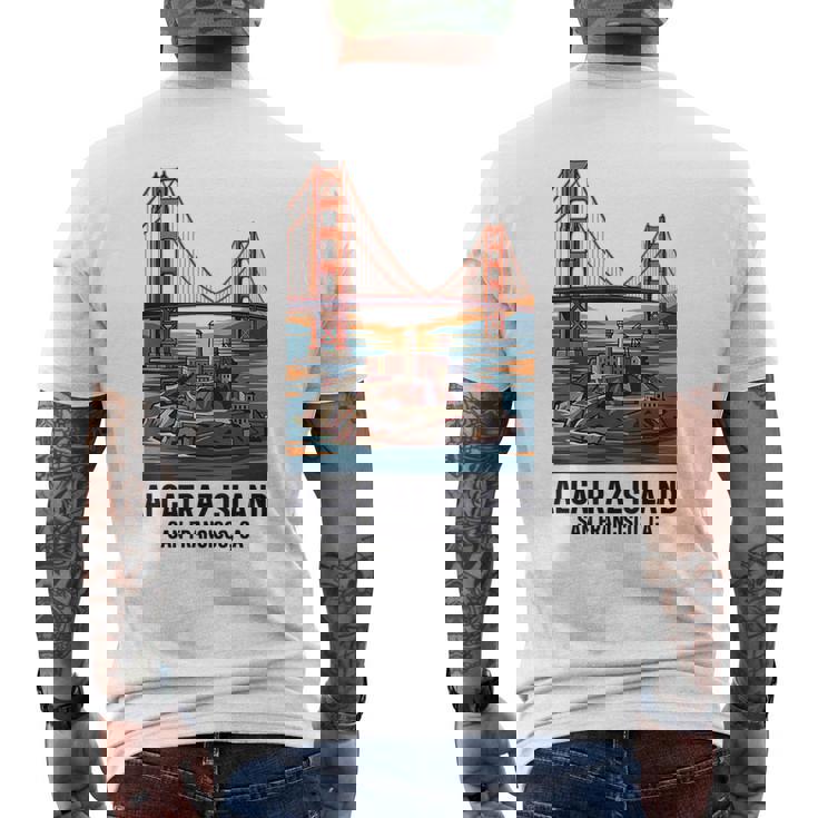 ヴィンテージ アルカトラズ島 サンフランシスコ ゴールデンゲート ベイエリア メンズTシャツ バックプリント