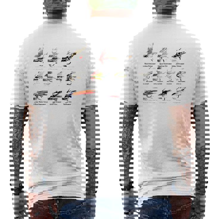 ヴィンテージ フライフィッシングルアー カラーtシャツ メンズTシャツ バックプリント