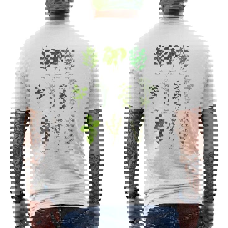 ヴィンテージボタニカルハーブ ハーブコレクション ハーバリスト メンズTシャツ バックプリント