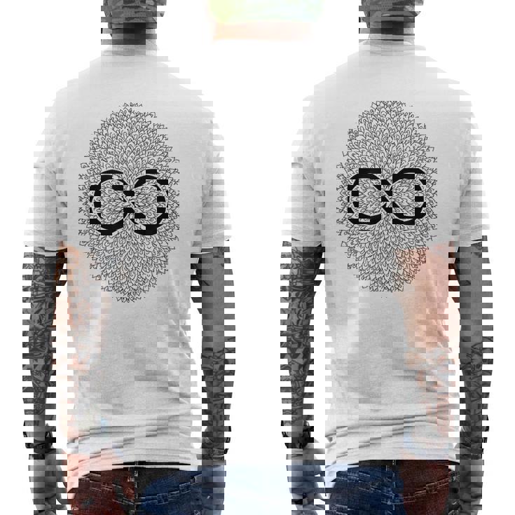 無限大の記号 メンズTシャツ バックプリント
