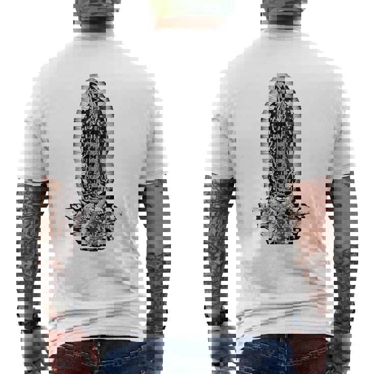 聖母デグアダルーペ サンマリア バックプリント クリスチャン メンズTシャツ バックプリント