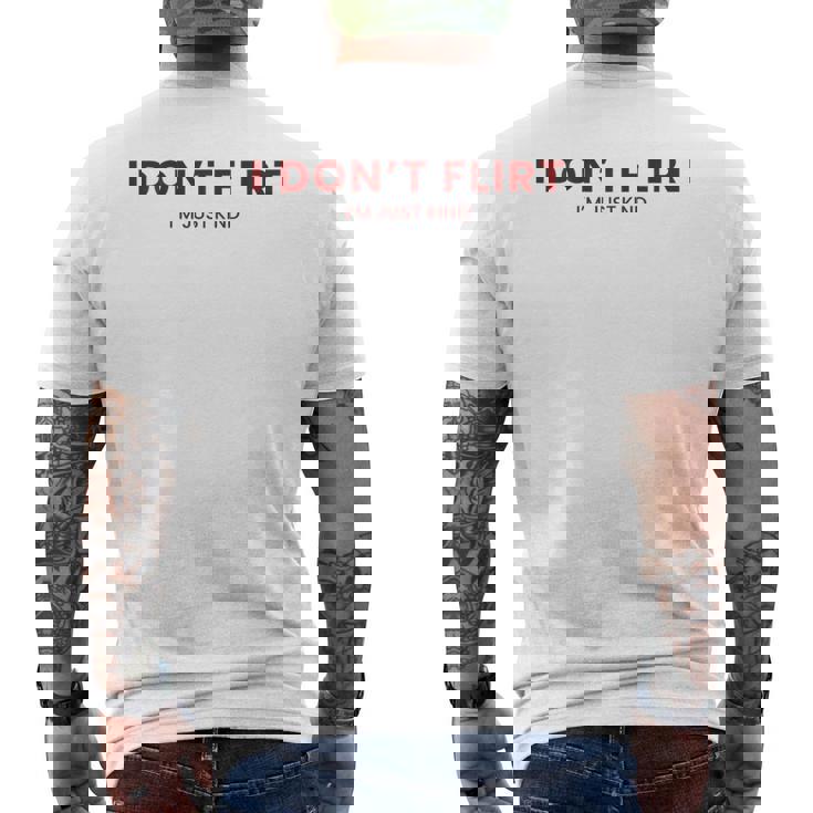 裏面 イチャイチャしないちょっとおもしろいことばっかり言ってるだけ メンズTシャツ バックプリント