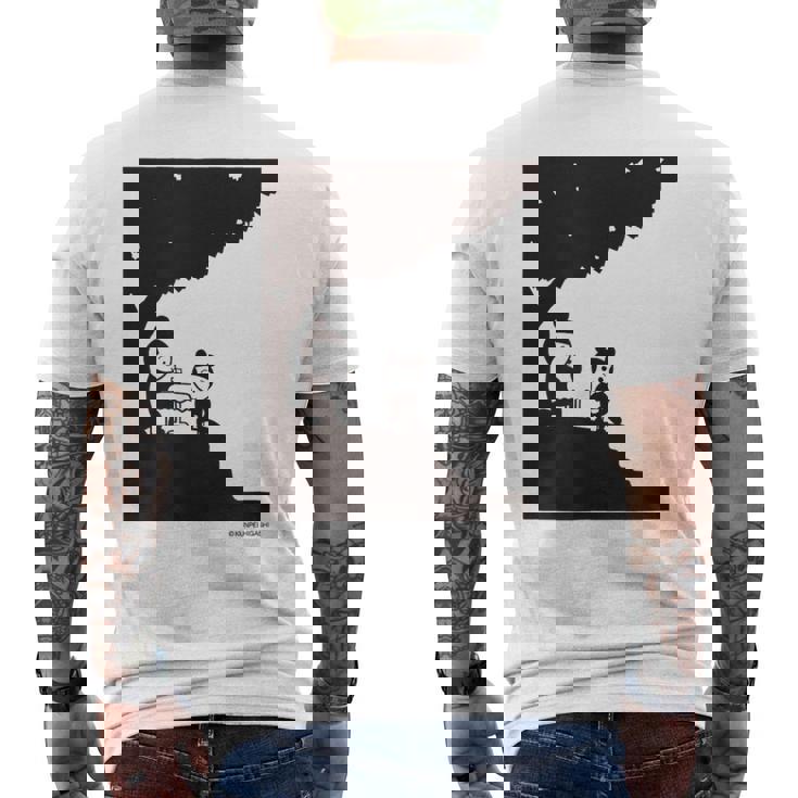 詩とメルヘン 東君平 なつのたぬき メンズTシャツ バックプリント