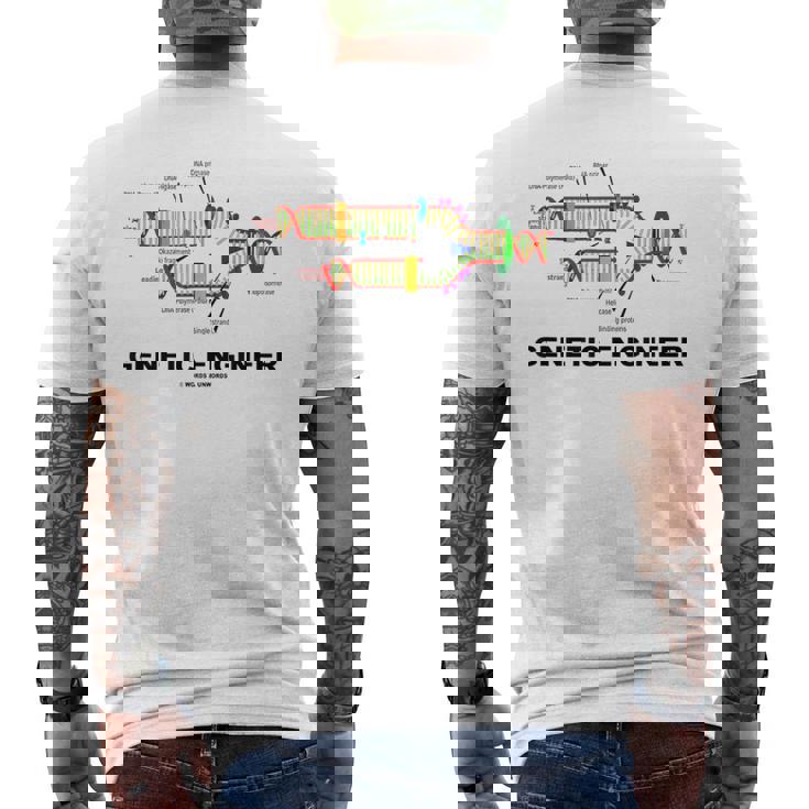 遺伝子工学者 Dna複製 分子生物学 ユーモア メンズTシャツ バックプリント