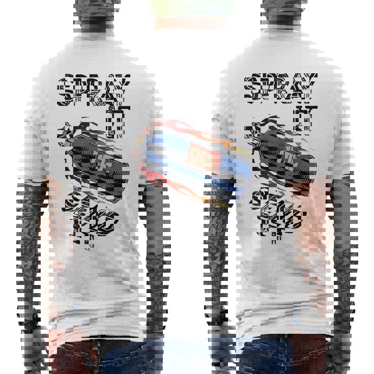 面白いドラッグレースカーnosスプレー Itend It メンズTシャツ バックプリント