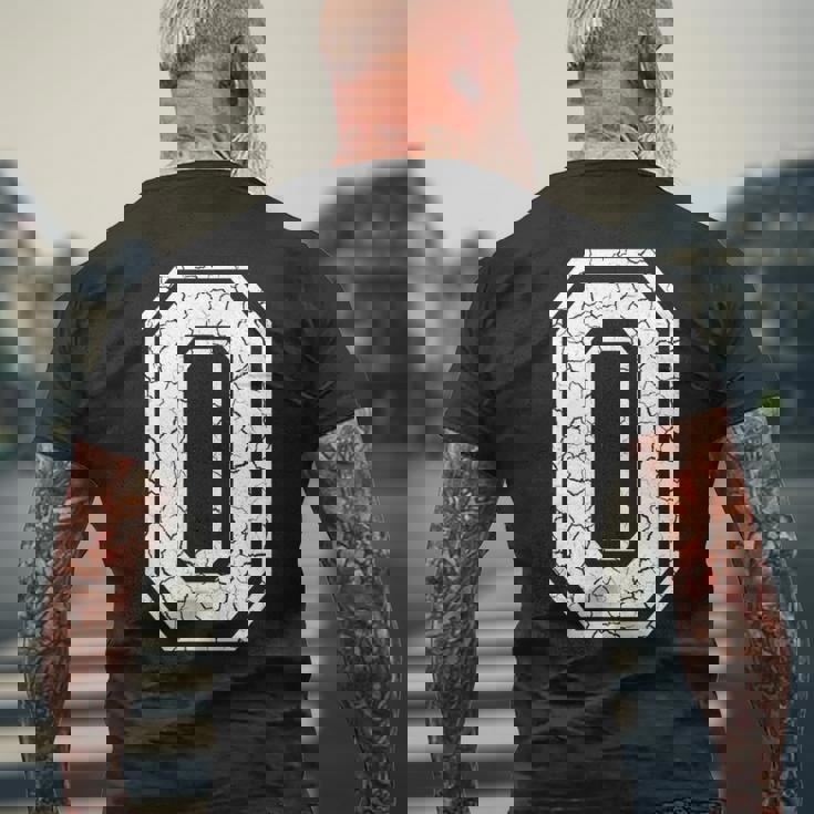 0番チームゼロ スポーツ グランジ 代表チームマッチング メンズTシャツ バックプリント 高齢者への贈り物